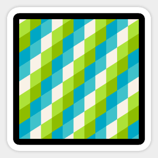 Diamonds pattern (Green & Blue) Sticker